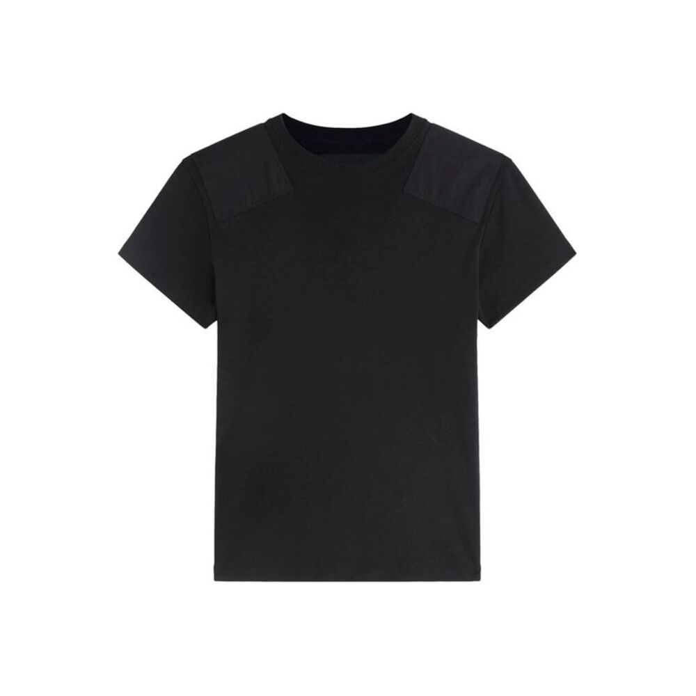 Phoebe Philo Women Black Cotton Patched T-Shirt